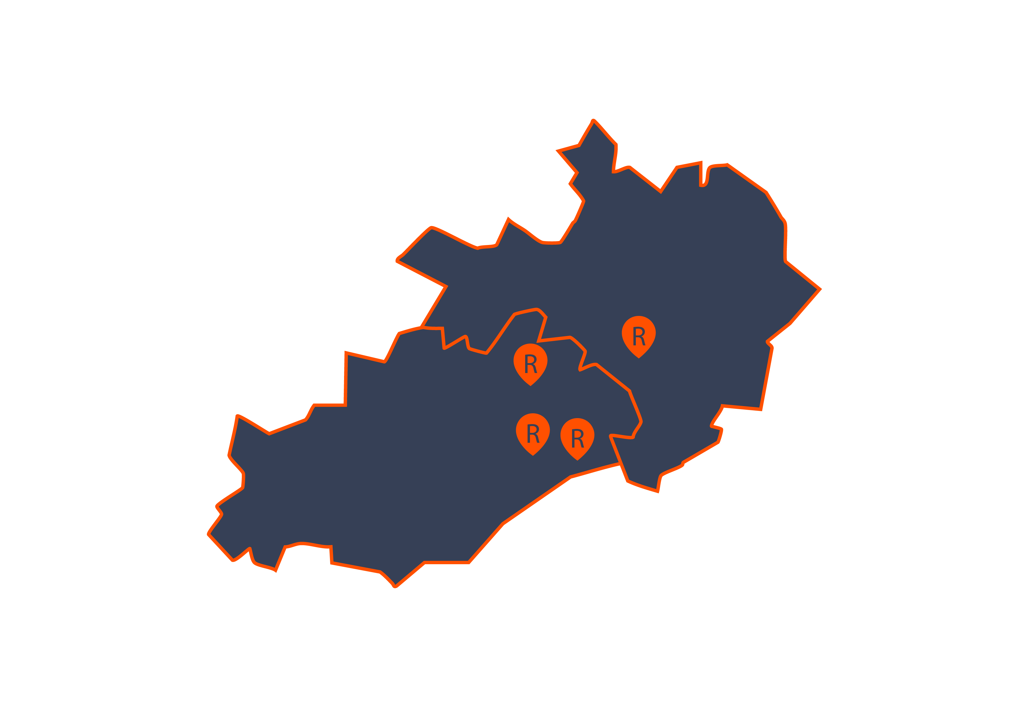 Carte des agences